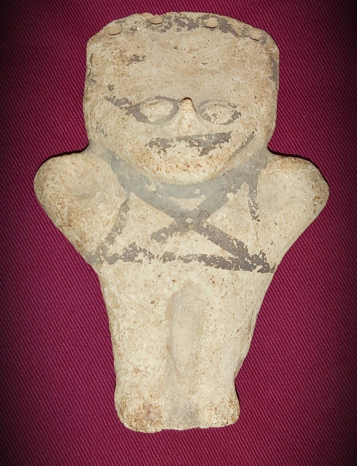 Pre-Columbian, 2 Chancay, Clay Figures ( c.1000 – 1400)
