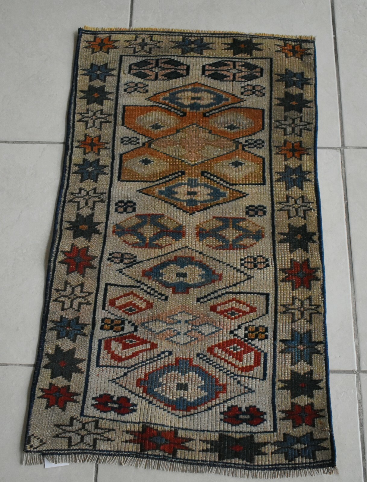 2.7×1.6 ft Small Turkish Runner Vintage Oushak Rug Anatolian Rug Faded Rug Y27
