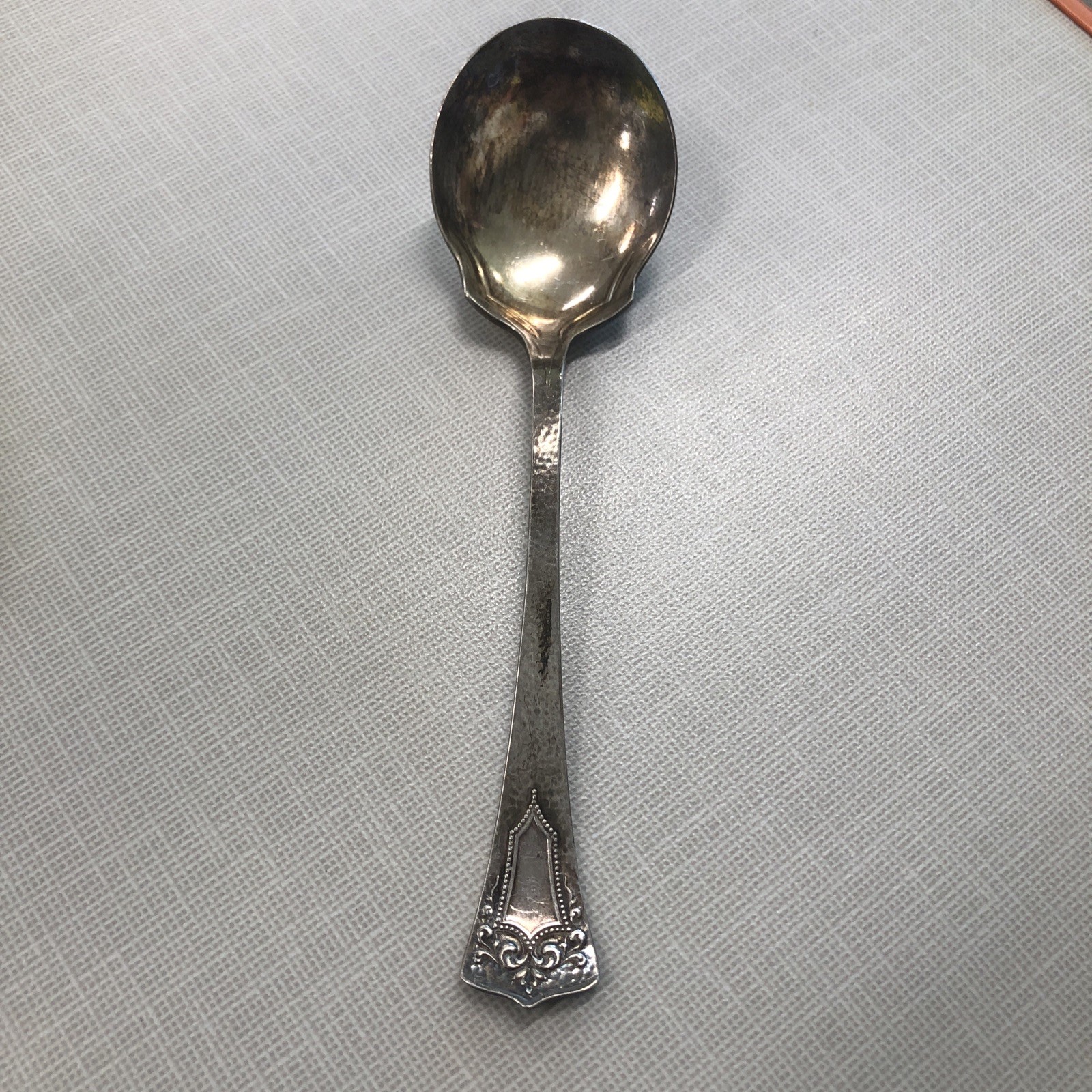 1881 Rogers Silver Plate Ornate Floral Scroll Vintage Small Ladle
