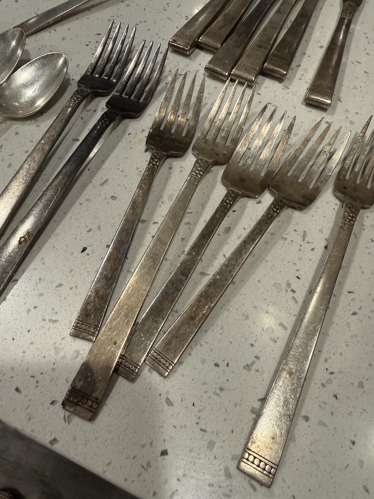 48 Pc Community FOREVER Silverplate Flatware Set Art Deco