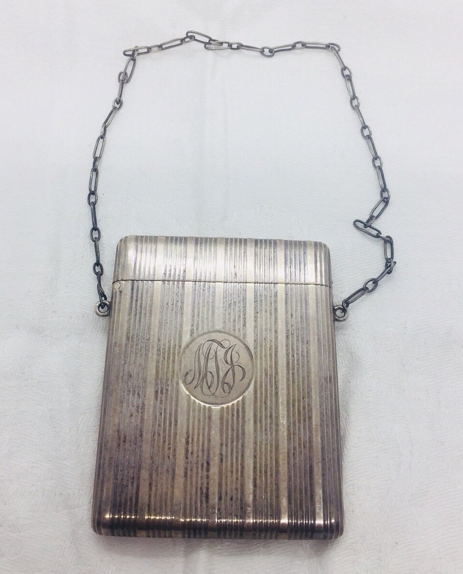 William Kerr Antique Early 1900s Sterling Silver Card Case