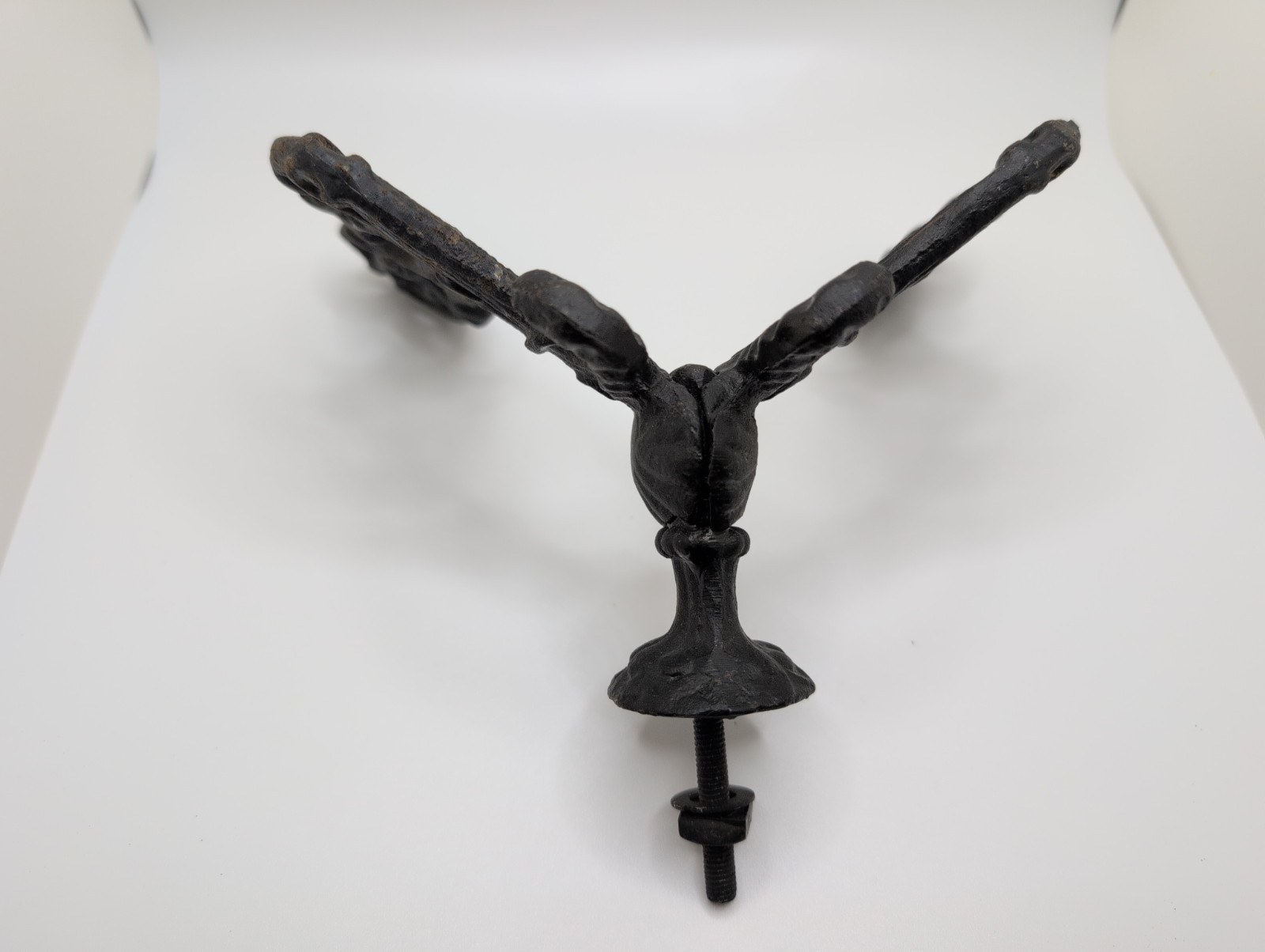 Antique Hook Hat Coat Rack Hall Tree Vintage Victorian Cast Iron Hardware 6x6x5