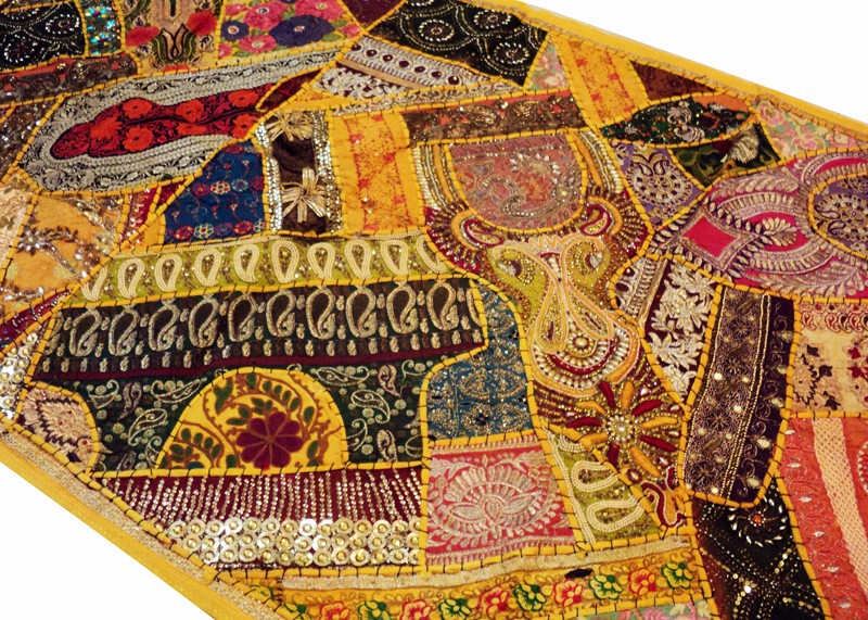 60″ Tapestry Wall Hanging Patchwork Embroidered Birthday Gift Home Decor Throw