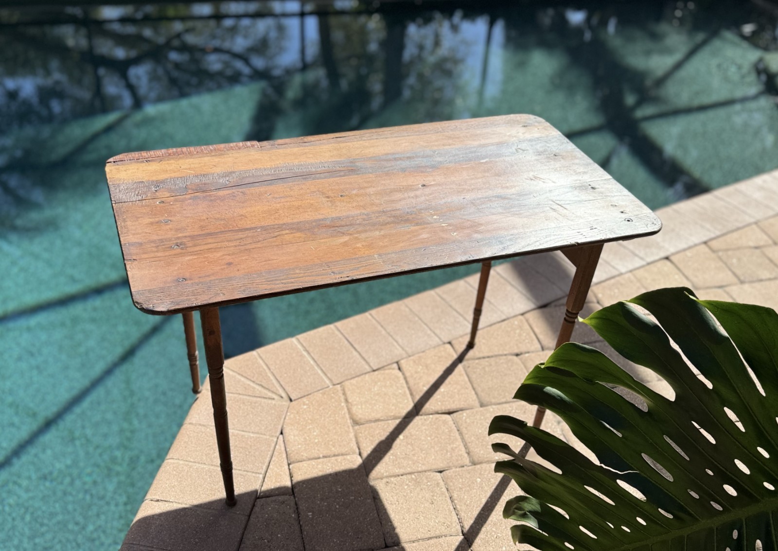 Antique Folding Farm Table