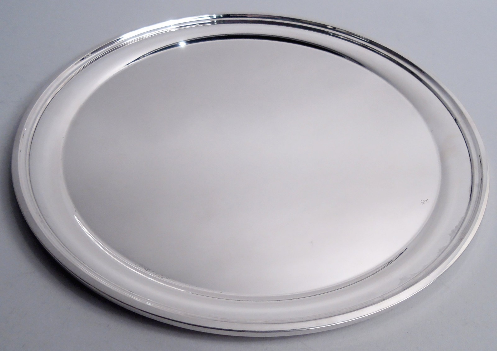 Kirk Tray 4112 Modern Round 12-Inch Diameter American Sterling Silver 1932/61