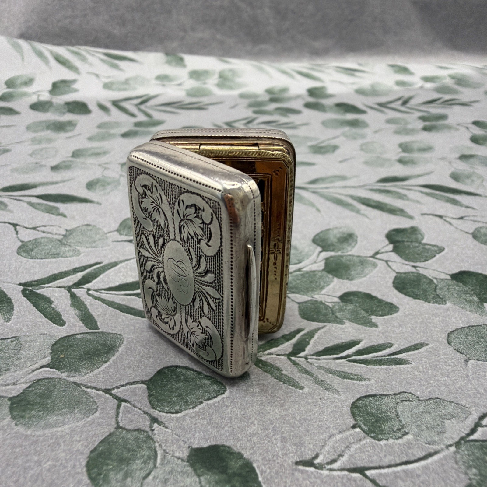Georgian Solid Silver Vinaigrette Andrew Killick London 1806 Gilt Pierced Grill