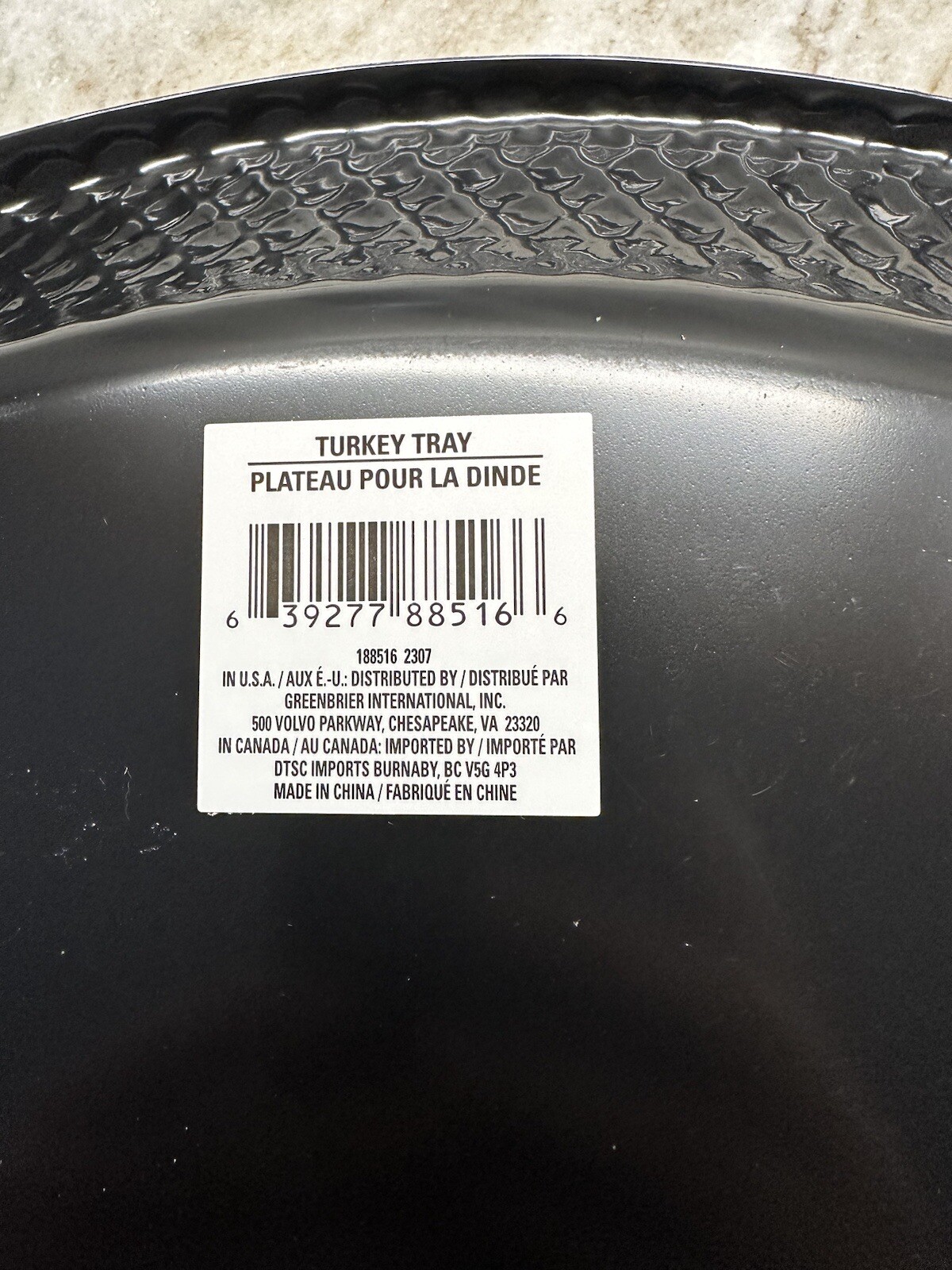 Silver Color Ribbed Plastic Oval Serving Tray / Plate 18 Inches X 14 Inches
