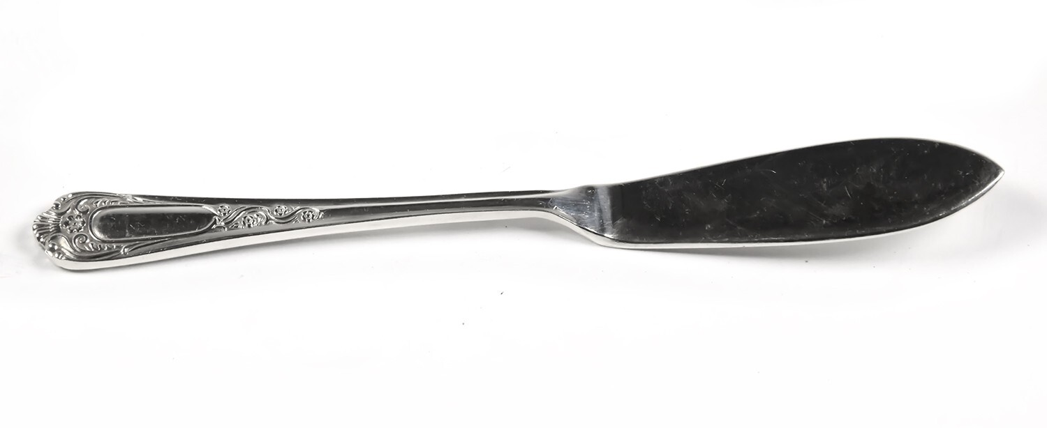 Silver Plate Butter or Pate Server Tray with Spreading Knife- SLV400