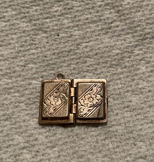 Antique Sterling Silver Charm Mini Accessory Chantelaine Picture Locket