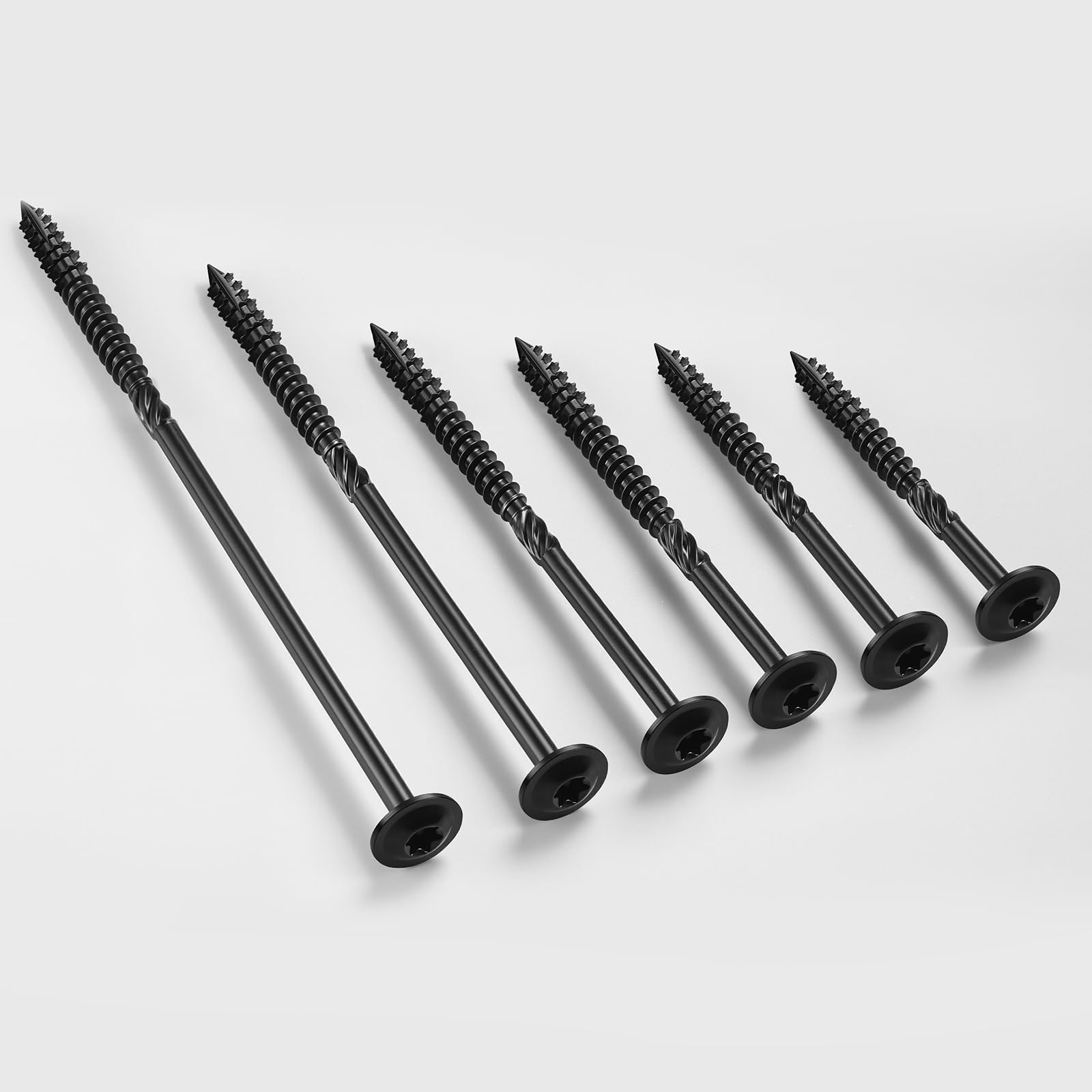 BNUOK Lag Screws #14 x 6 Inch, (1lb, 20pcs) Heavy #14×6″, Black 1lb Per Box