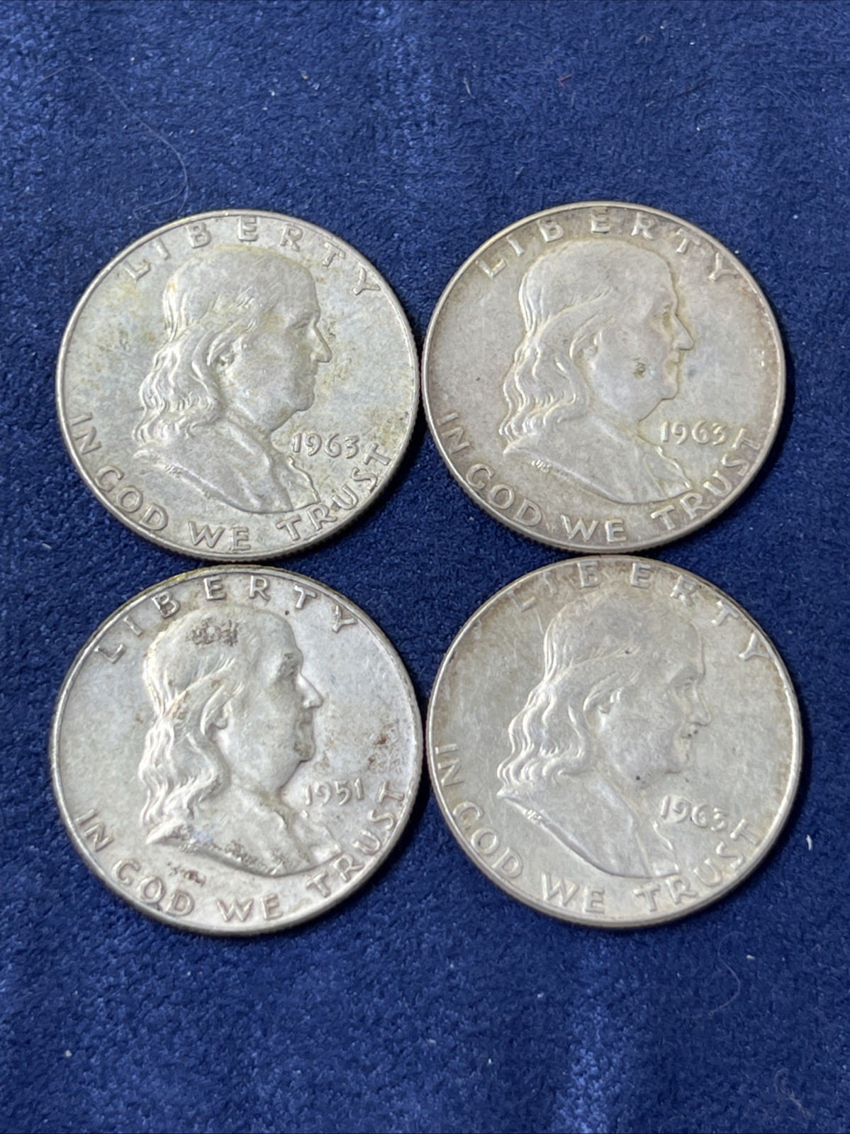 (4) FRANKLIN HALF DOI IARS | 1948/63 | LOT OF 4 random items