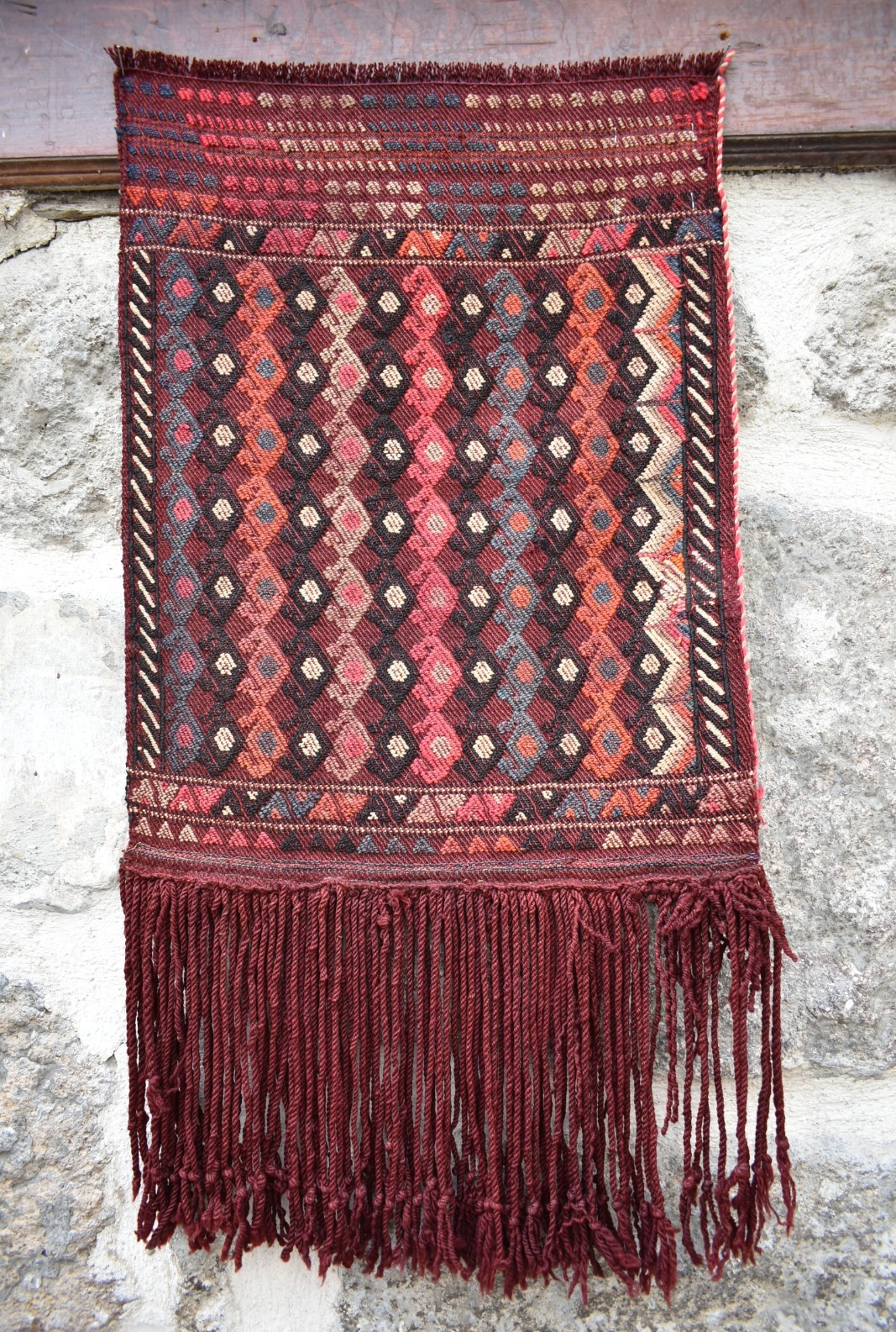 Antique Turkish Bag Face Rug 16” x 20” Colletor’s Item Soumak Cute Wool Rug