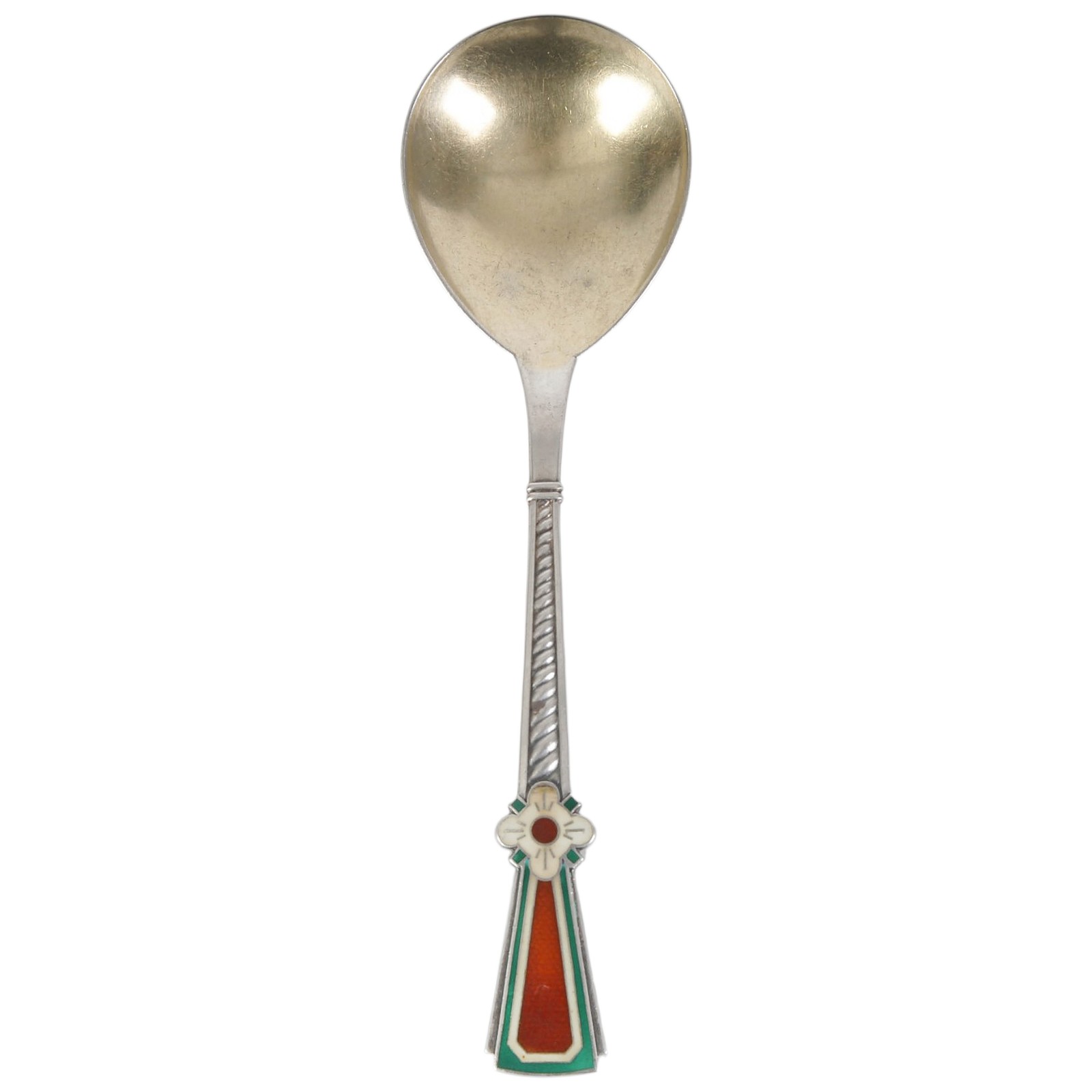 Silver dessert spoon, Jewelry factory city Tallinn, Estonia (USSR), 1960
