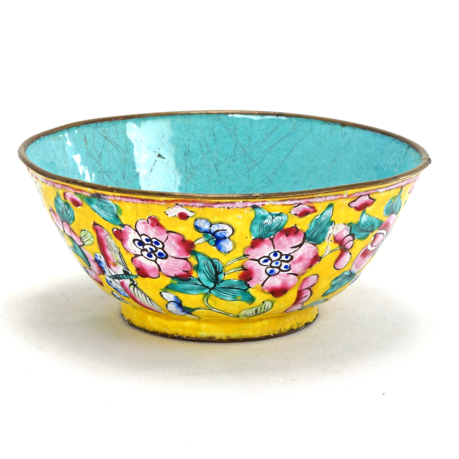 Chinese Yellow Enameled Bowl 1930’s