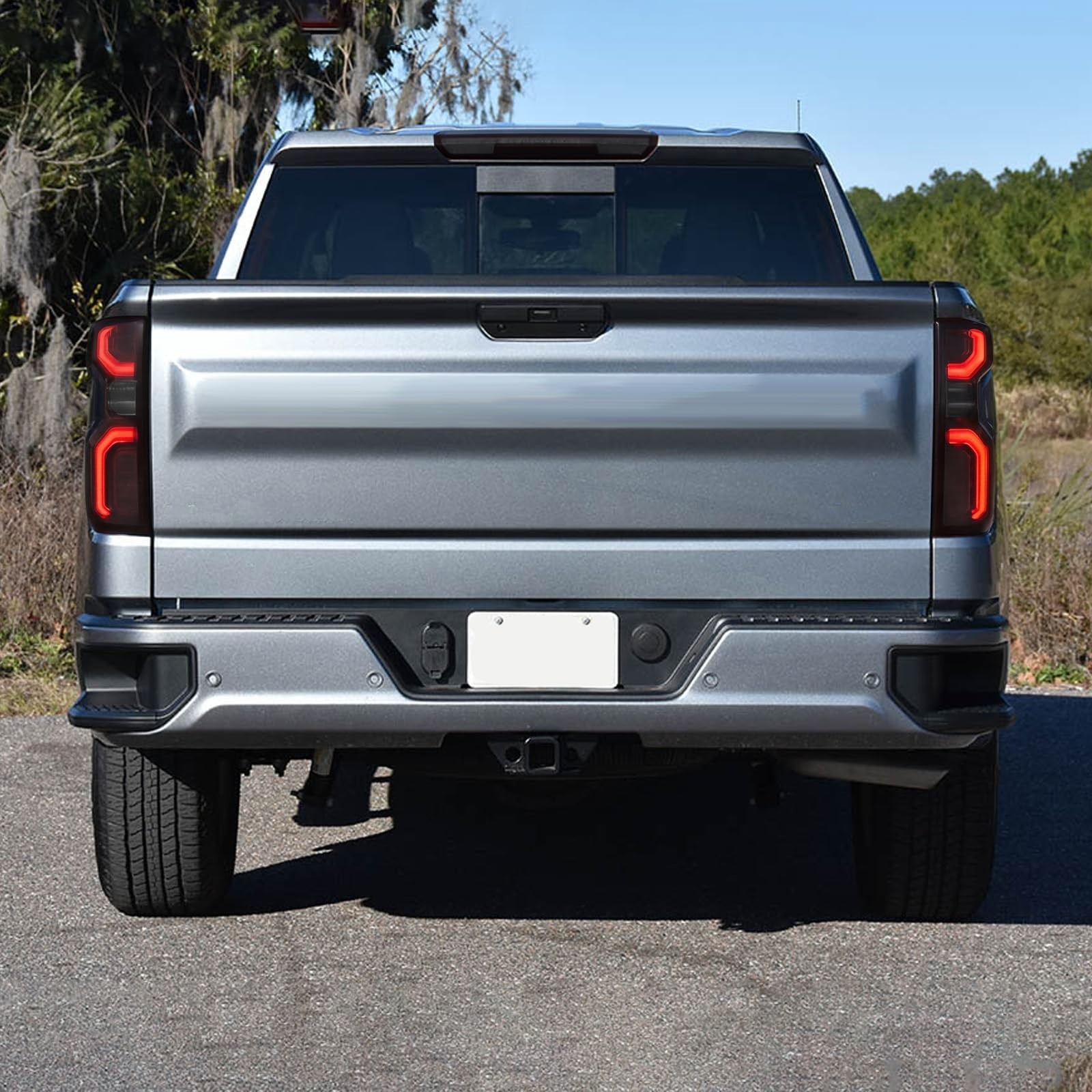 Tail Light Cover with Third Brake Light Cover for Chevy Silverado 1500 2019-2…