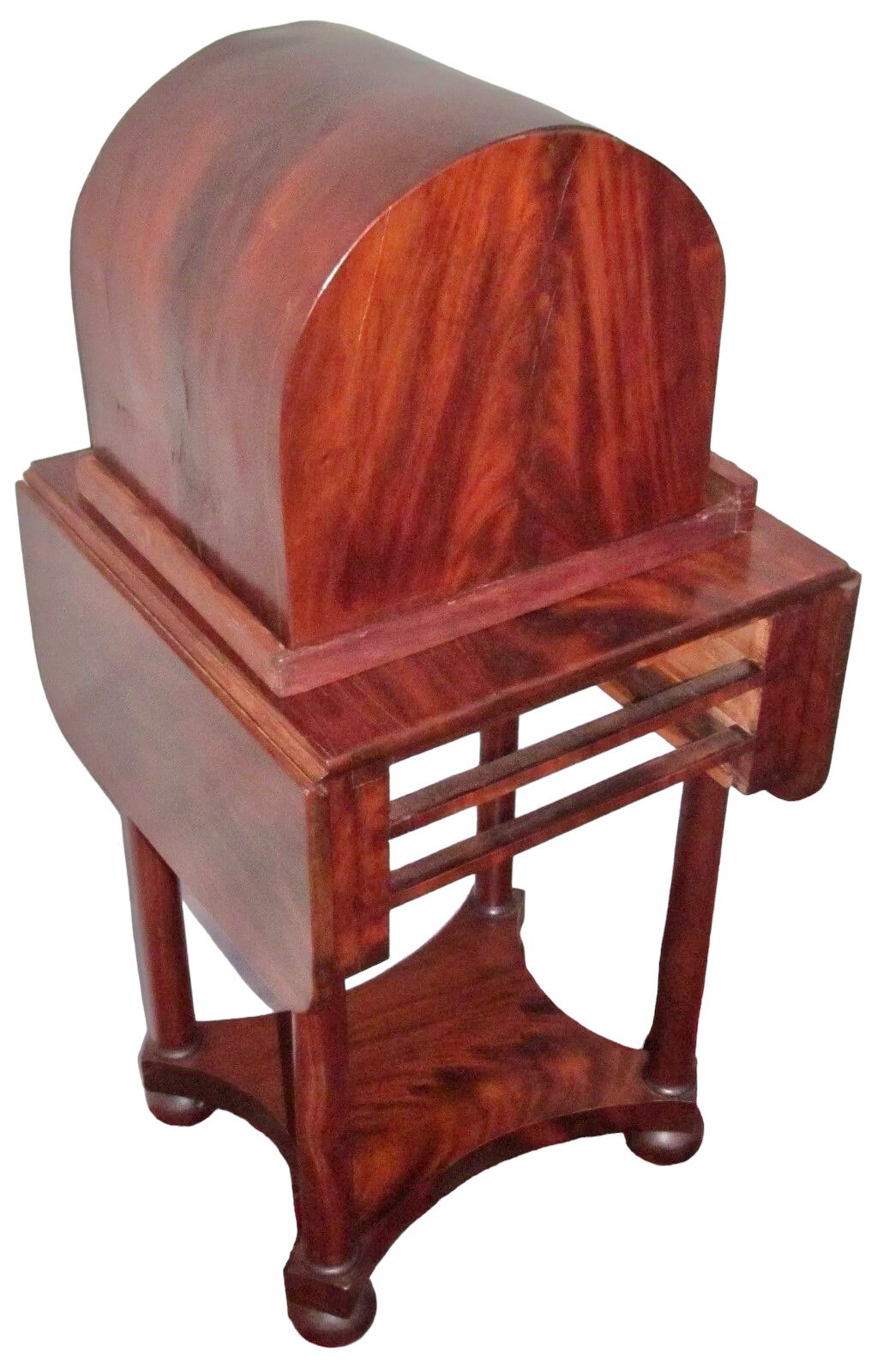 Antique Mahogany 3 Drawer Worktable / Sewing Stand | Attributed to Issac Vose