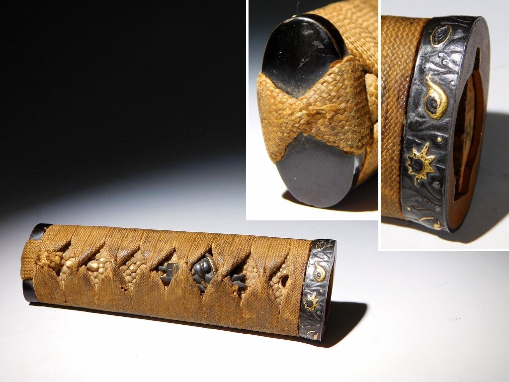 Ko-Kinko School Fittings Tanto Tsuka Sword handle original tsuba sword antique