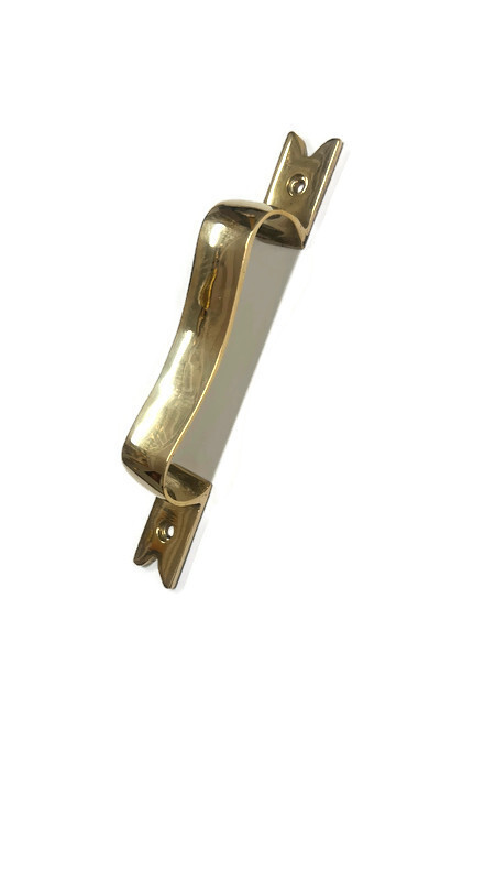 6 PCS D PULLS 7.1/2” handles heavy ribbon solid brass 6.1/2″ centers 16 cm