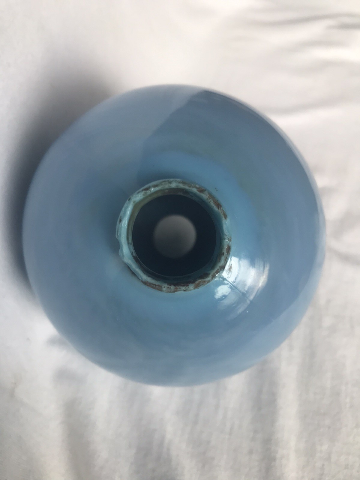 ⛈ ANTIQUE ~ BLUE LIGHTNING ROD BALL ~ IN PRETTY GOOD CONDITION