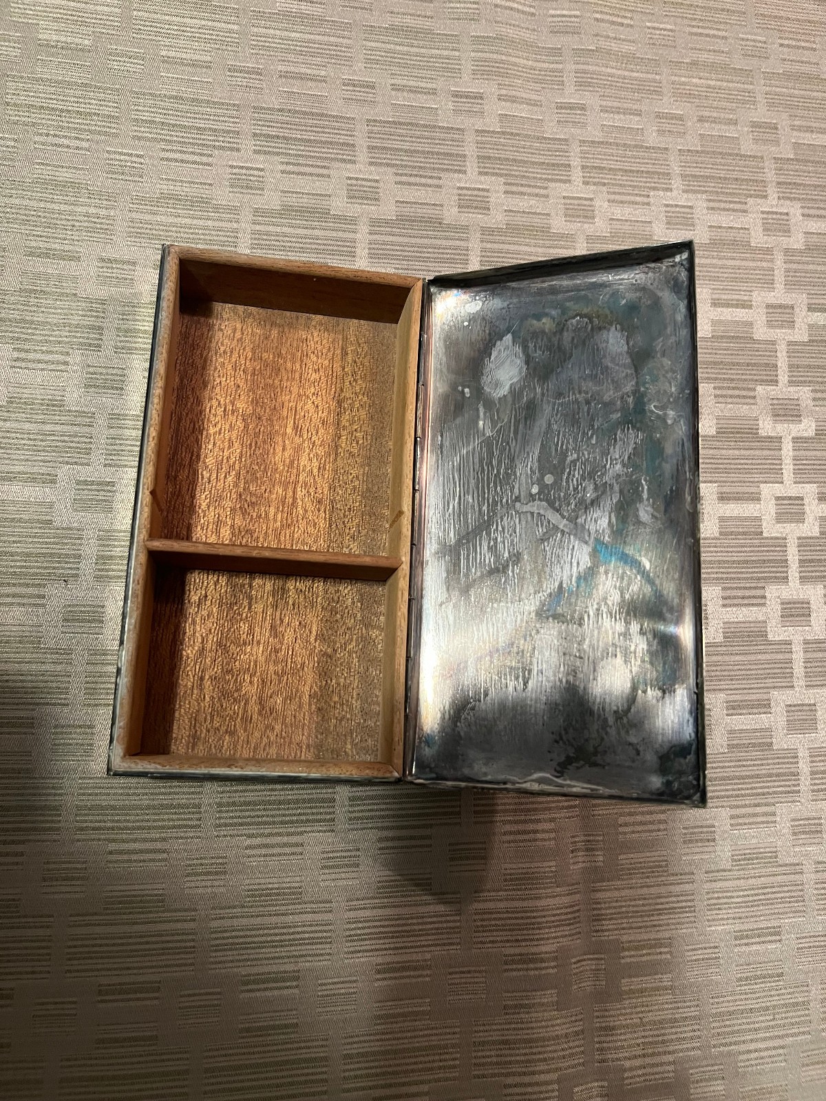 1965 Poole Silver Co. Silverplate Box “Bahama Holiday” Mid-Century Trinket Box