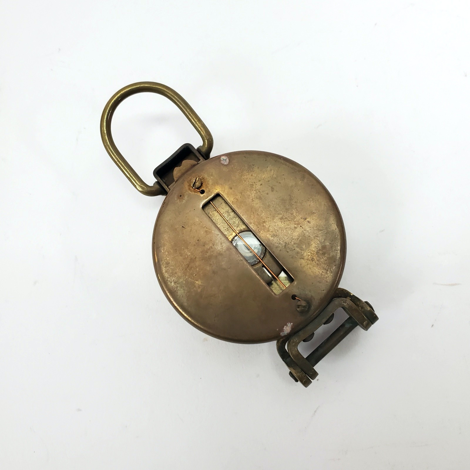 Solid Brass Engineer Surveyor Pocket Compass Thumb Ring Brass Face “1920” India