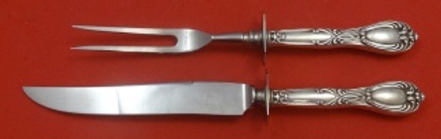 Victoria aka Florence by Frank Whiting Sterling Silver Steak Carving Set 2pc 11″