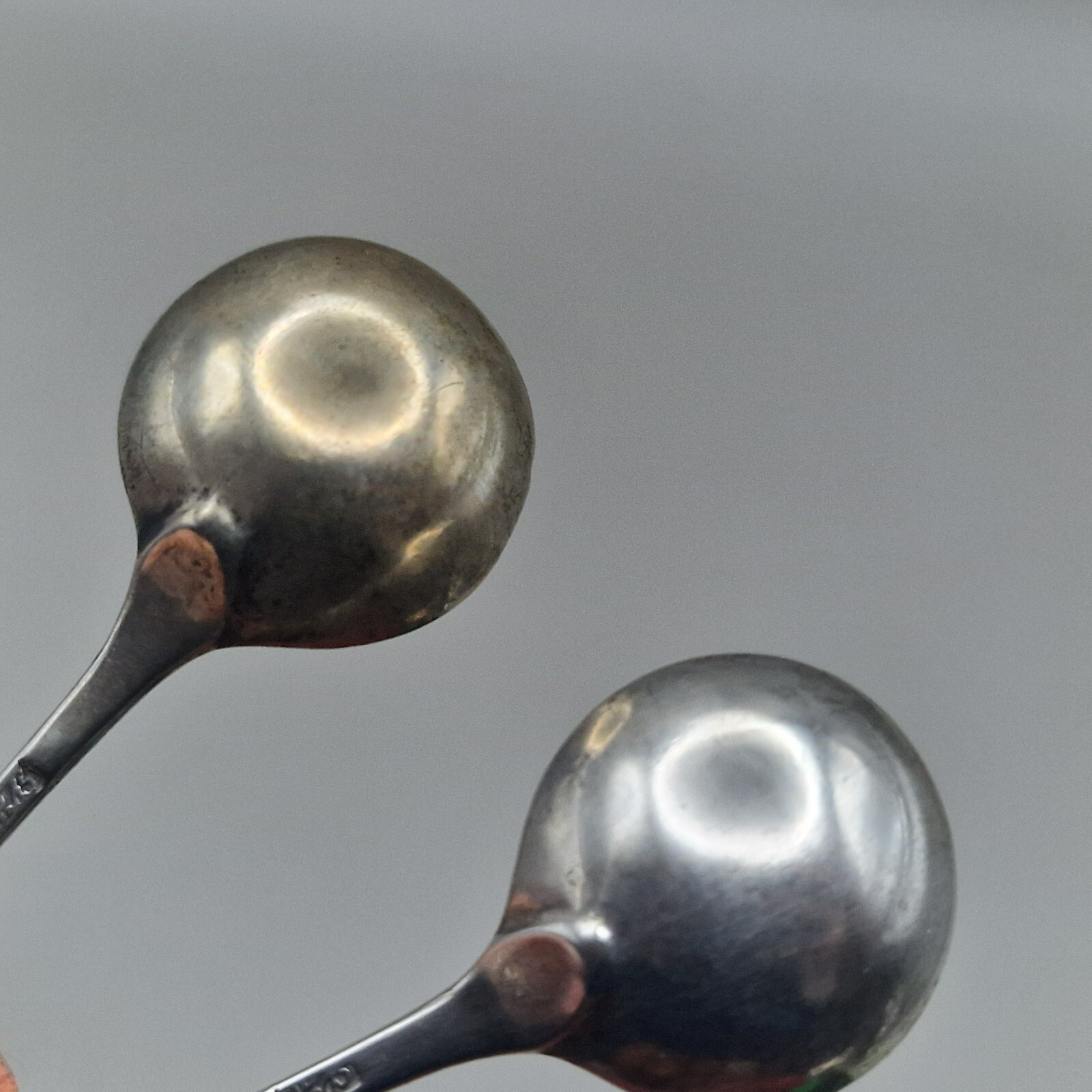 Pair of Solid Silver Salt/Mustard Spoons by Hester Bateman 1780