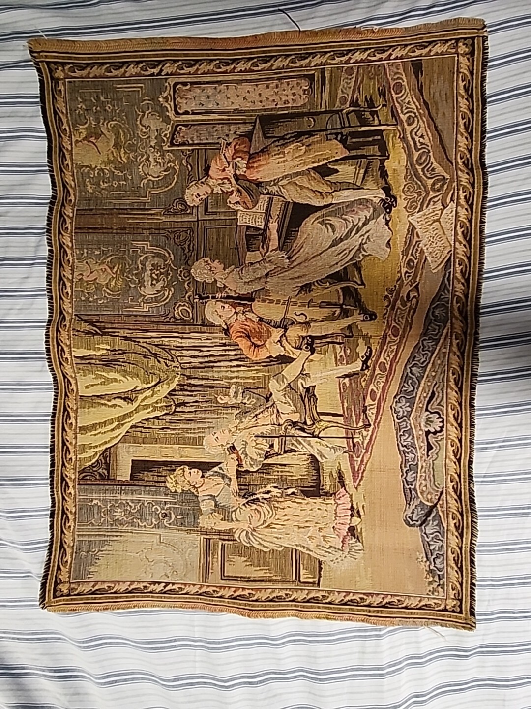 Vintage Tapestry Made In France 26″W x 19-3/4″ H