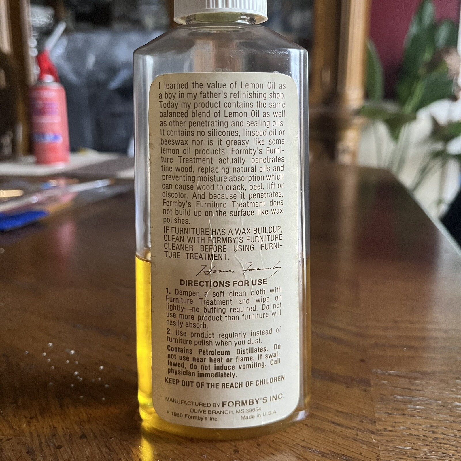 Formby’s Lemon Oil Furniture Treatment 8 oz 50% Full Discontinued Vintage