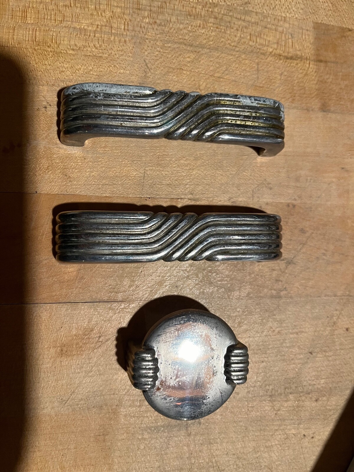 Vintage reproduction 1930’s art deco drawer pulls and knobs
