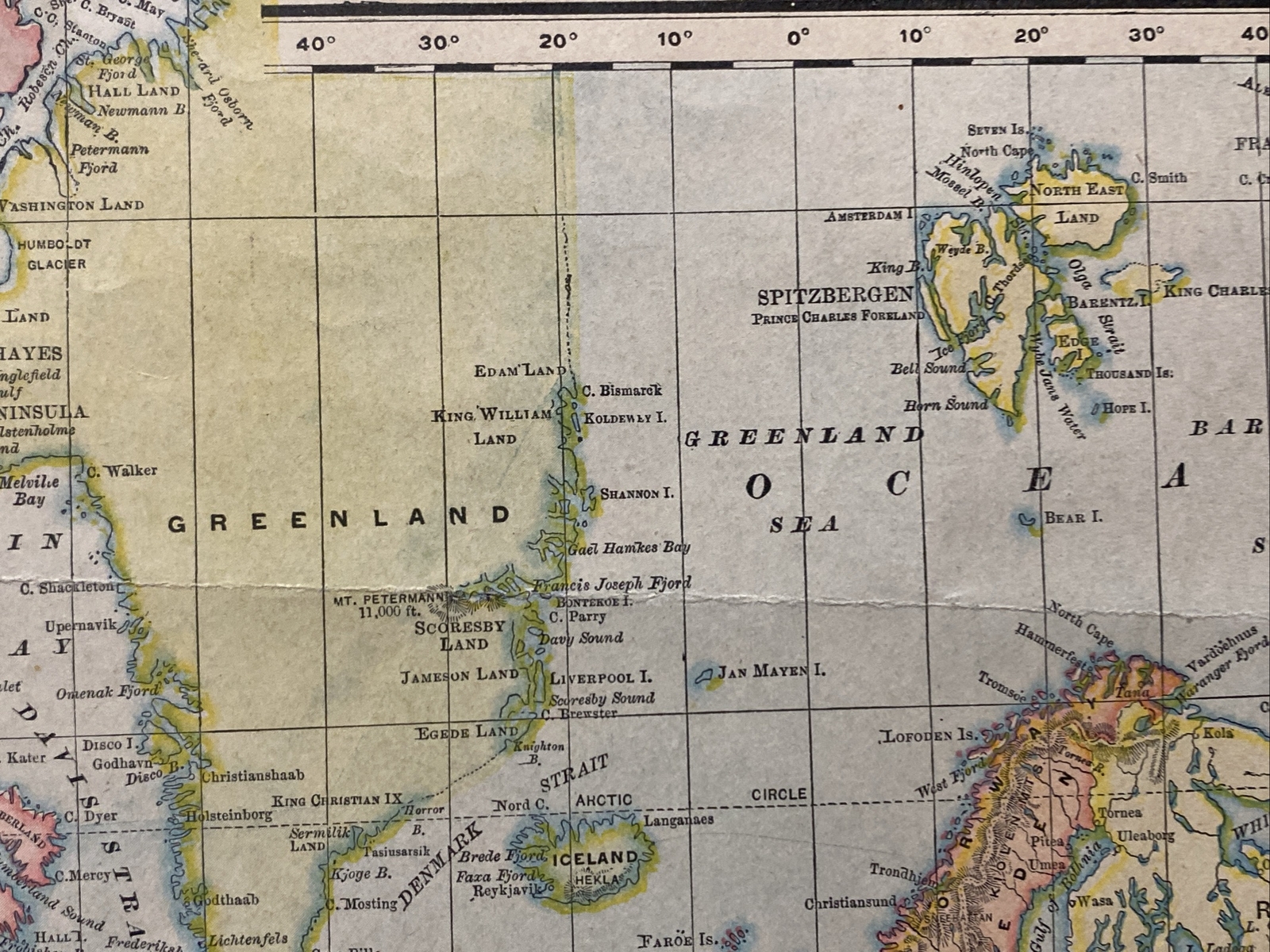 Large Format 1905 COLOR Rand McNally Map Atlas Page iv World Atlas