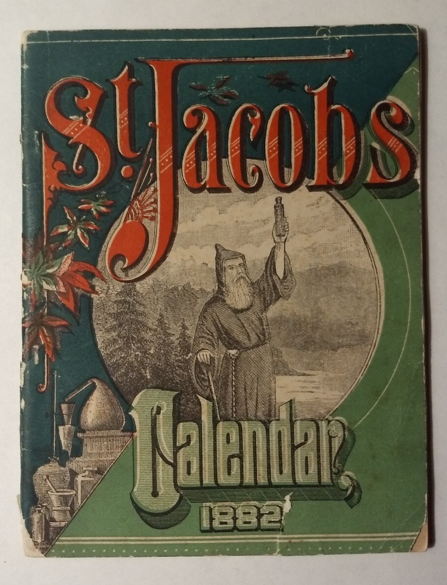 St Jacobs Oil Quack Medicine Calendar 1882 Illustrated Antique Humor Booklet
