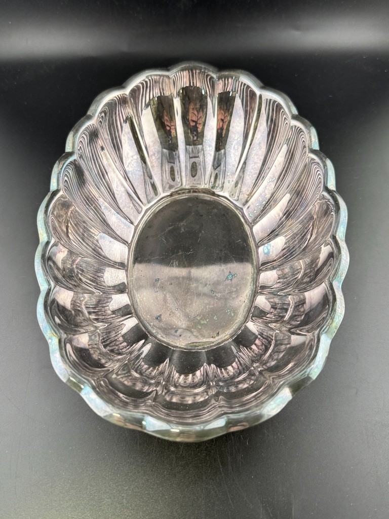 Reed & Barton Holiday 176 Silverplate Bowl Scalloped Rim Vintage Serving