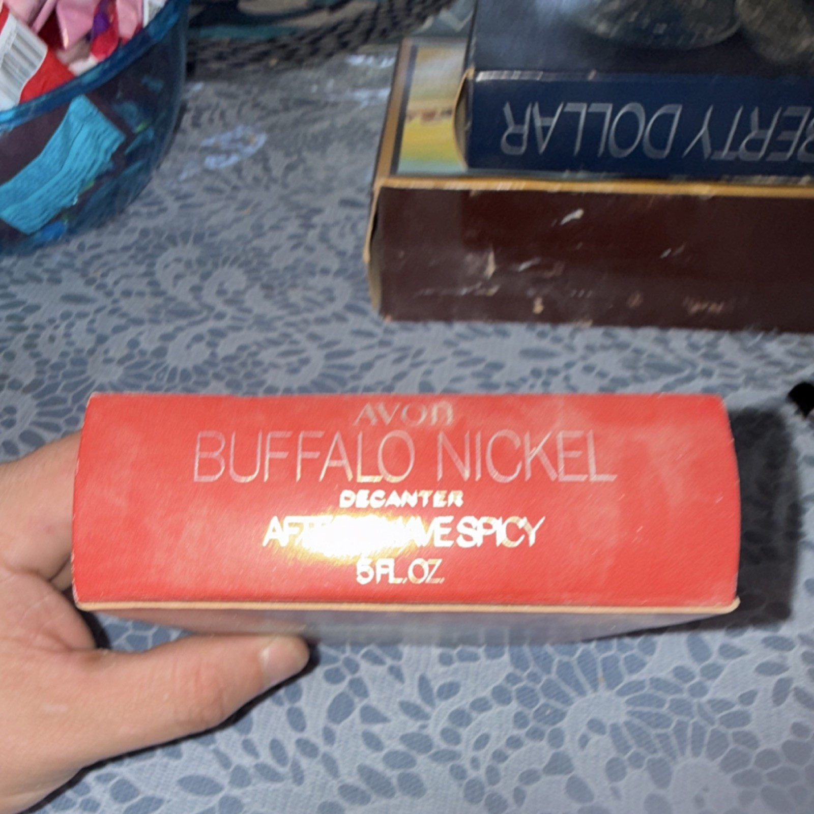 Vintage un opened Avon Buffalo Nickel Coin Decanter After Shave 5 fl oz rare