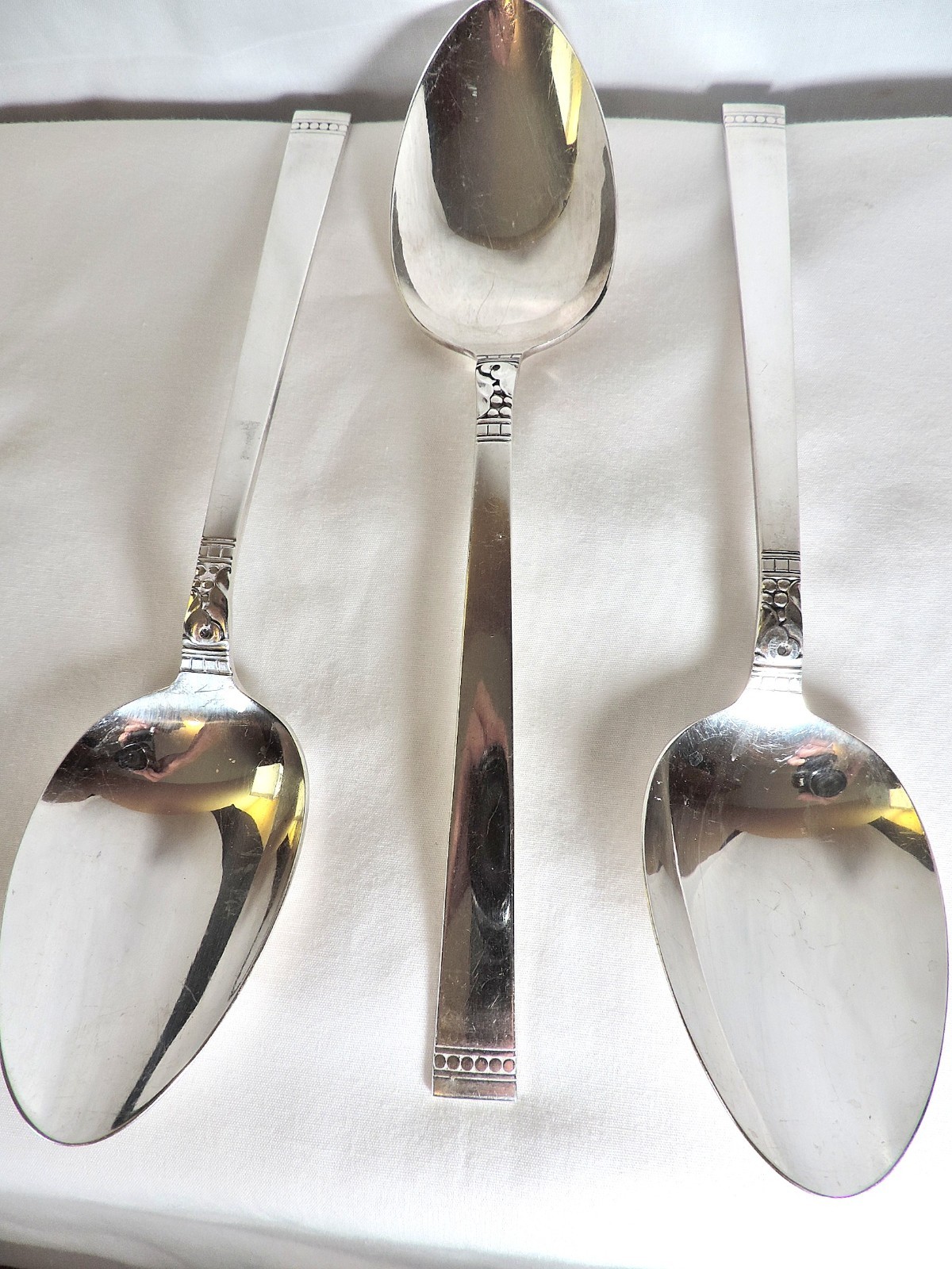 3 Oneida Community Forever 1939 Silver Plate 8 1/2″ Table Serving Spoons