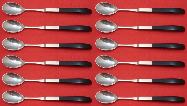 Contrast by Lunt Sterling Silver Iced Tea Spoon Set of 12 pcs 7 3/4″