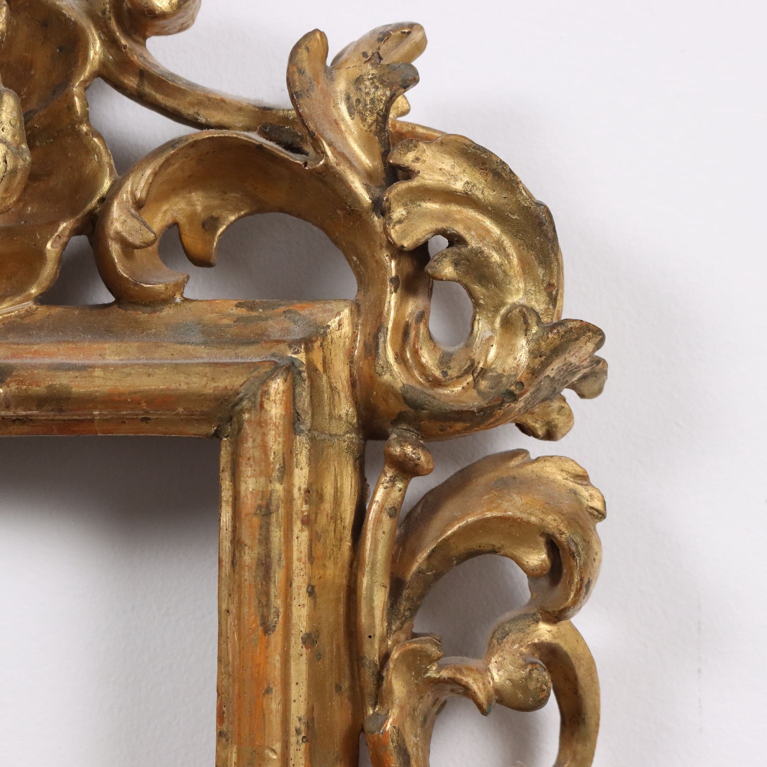 Antique Frame Baroque Style Gilded Linden Wood Italy XVIII Century Original
