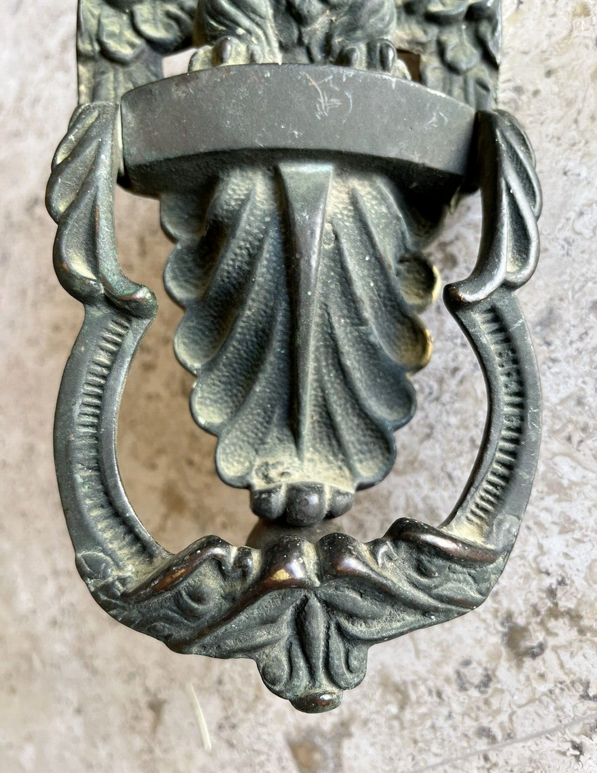 ANTIQUE 1914 BRONZE BRASS AMERICAN EAGLE ARCHITECTURAL SALVAGE DOORKNOCKER