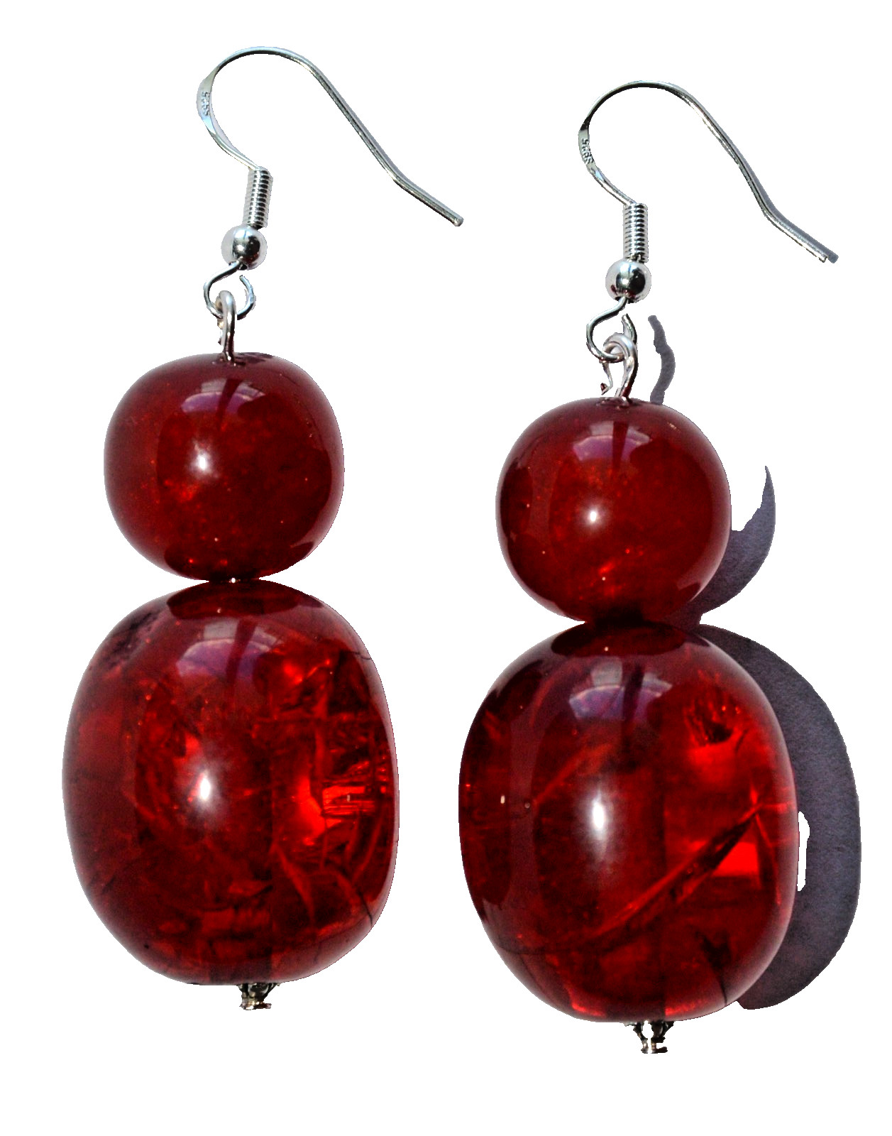 ✅RUSSIAN SOVIET BALTIC CHERRY AMBER SILVER HOOK EARRINGS BAKELITE NECKLACE WATCH