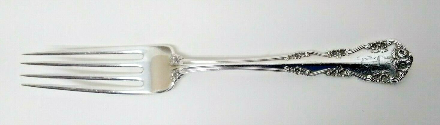 One International Sterling 7″ Dinner Fork Wild Rose Old/Rosalind Old 40 Grams ML