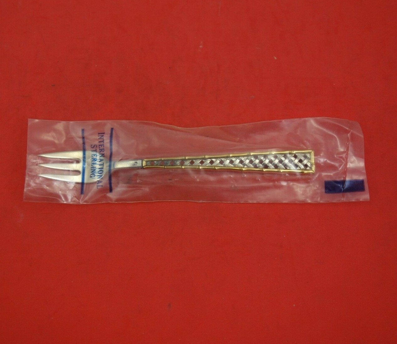 Golden Tradewinds by International Sterling Silver Cocktail Fork 5 5/8″ New