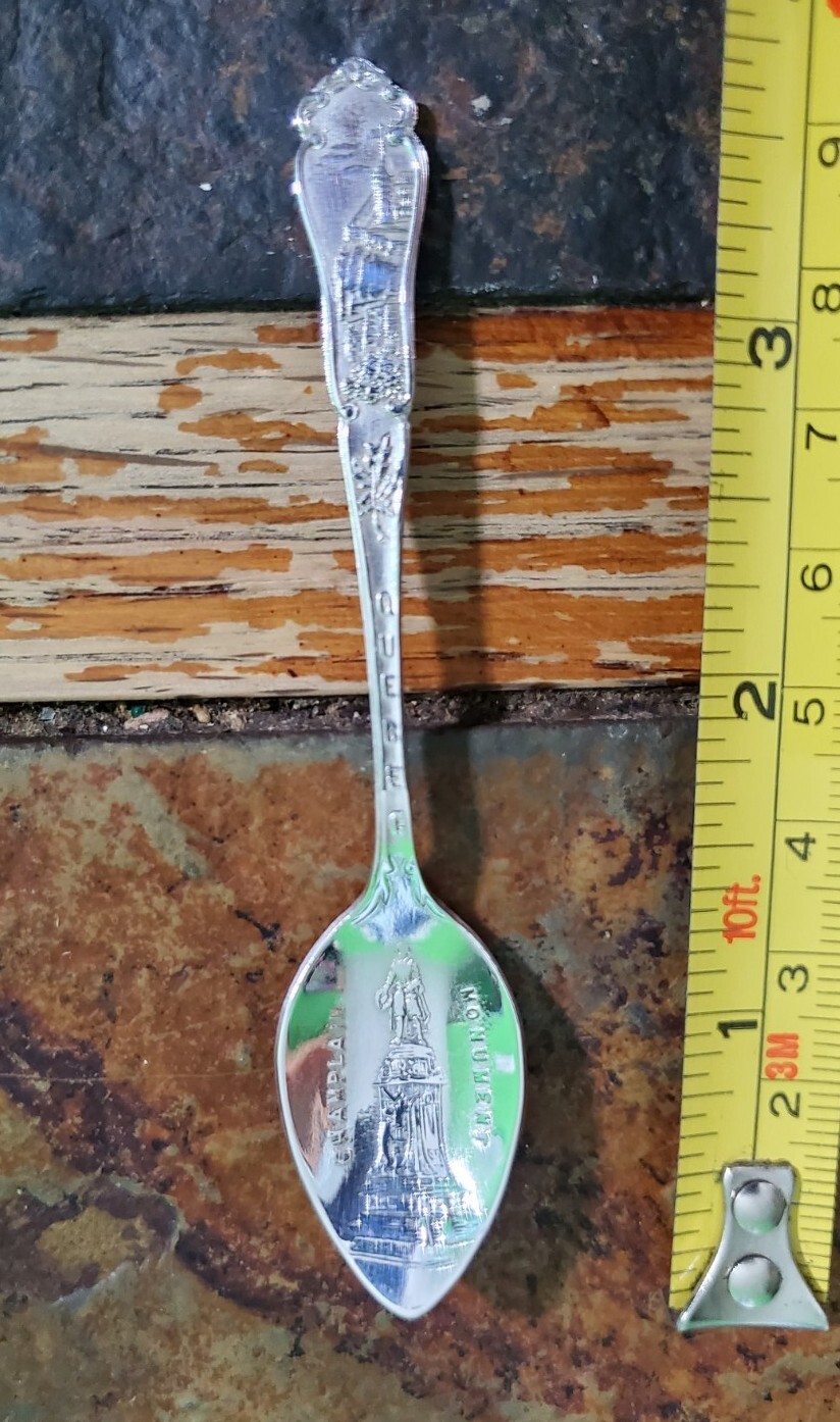 ANTIQUE PICTORIAL QUEBEC CANADIAN 🇨🇦🍁 STERLING SILVER 🤑🥈 SOUVENIR SPOON