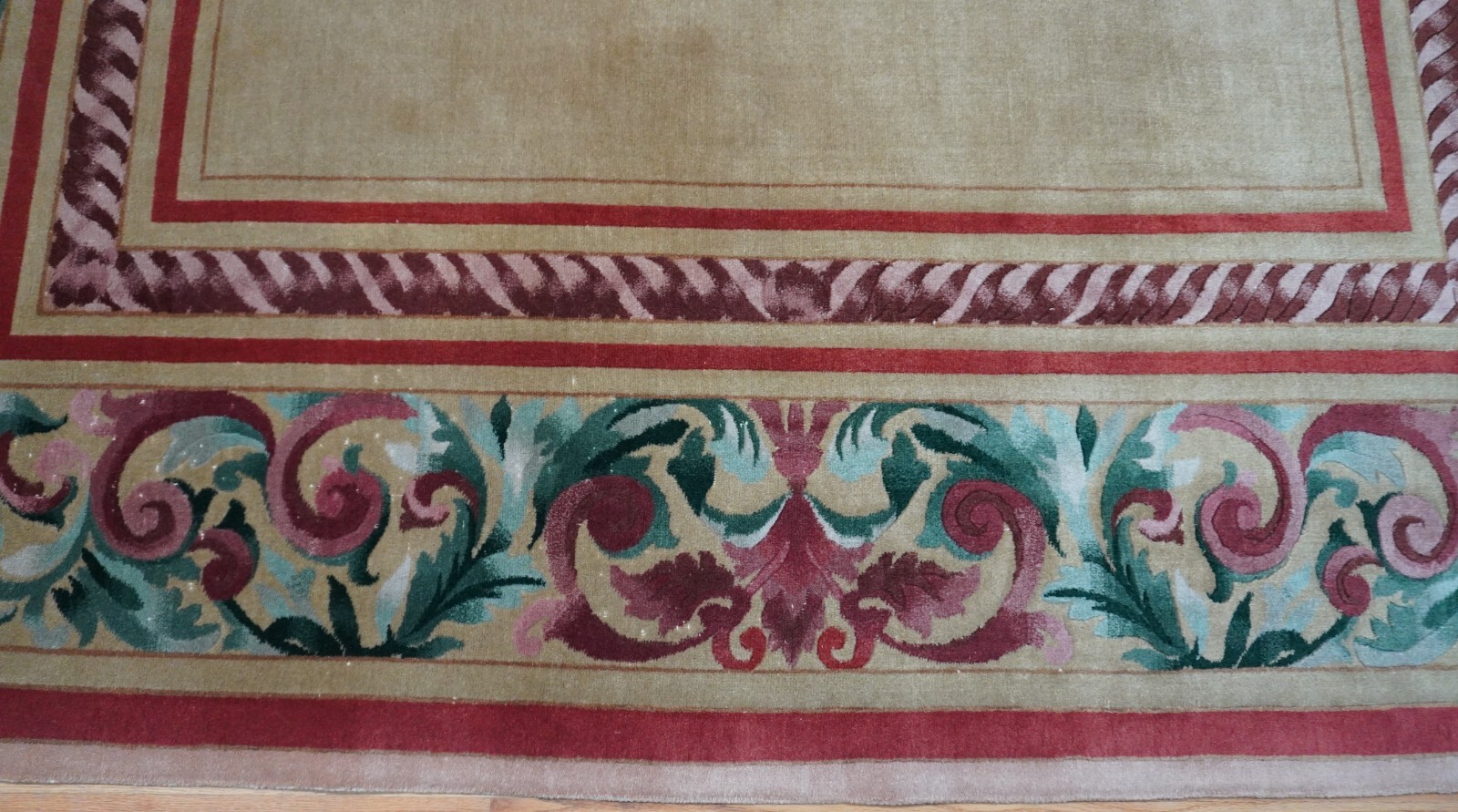 Chinese Tibetan Savonnerie Style hand knotted Wool Oriental Rug 7’8″ x 10′