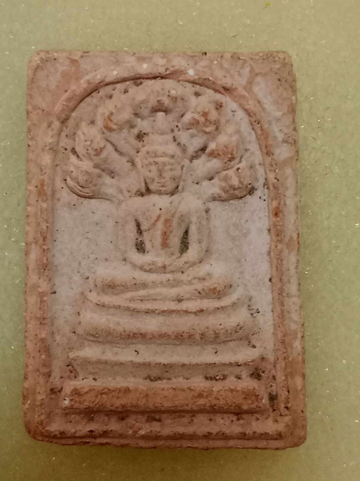 Thai Amulet Phra Nak Prok Wat Saranath Rayong year 1973 by LP Tim Wat Lahan Rai