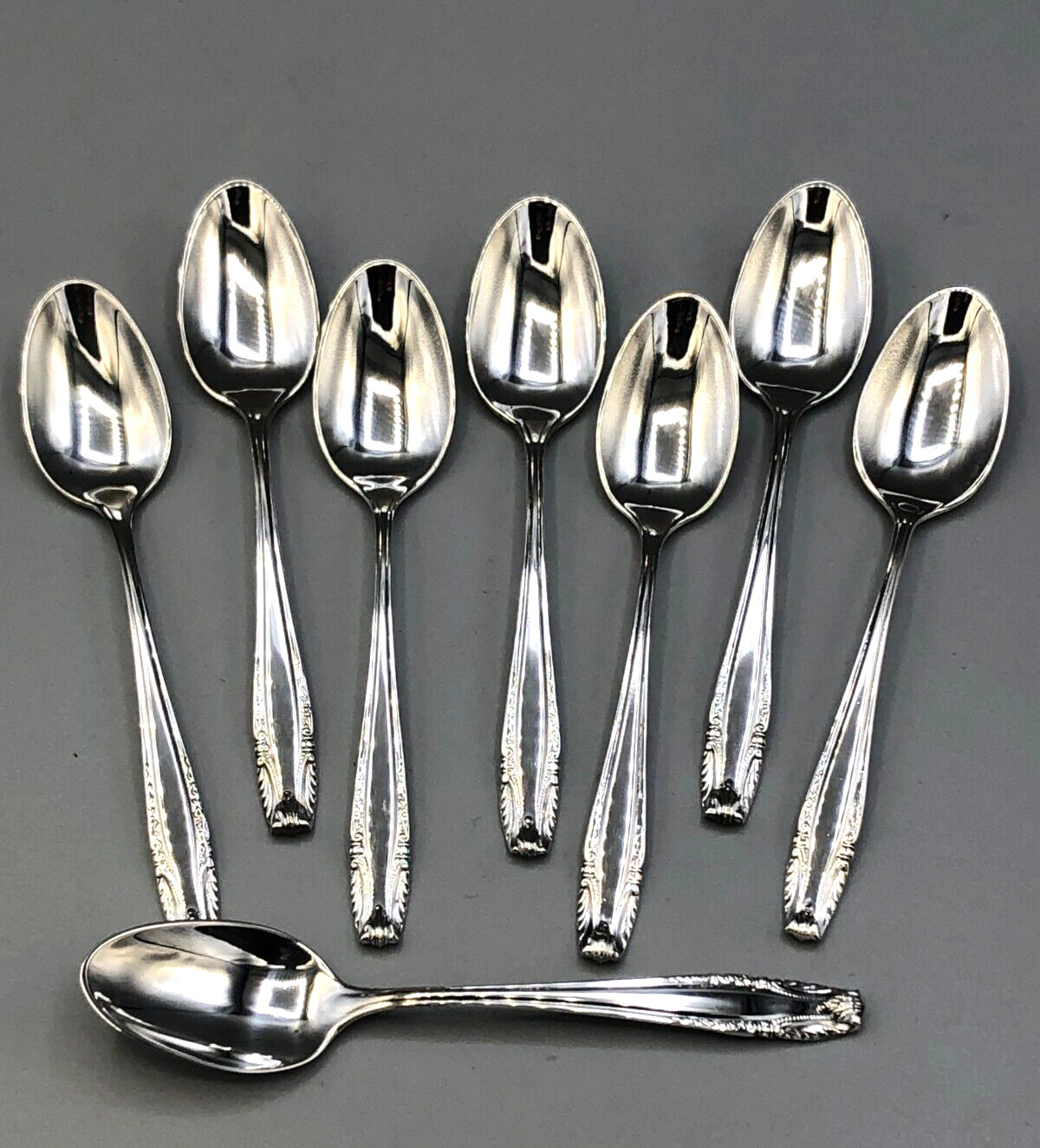 Stradivari by Wallace Sterling Silver set of 8 Demitasse Spoons 4″