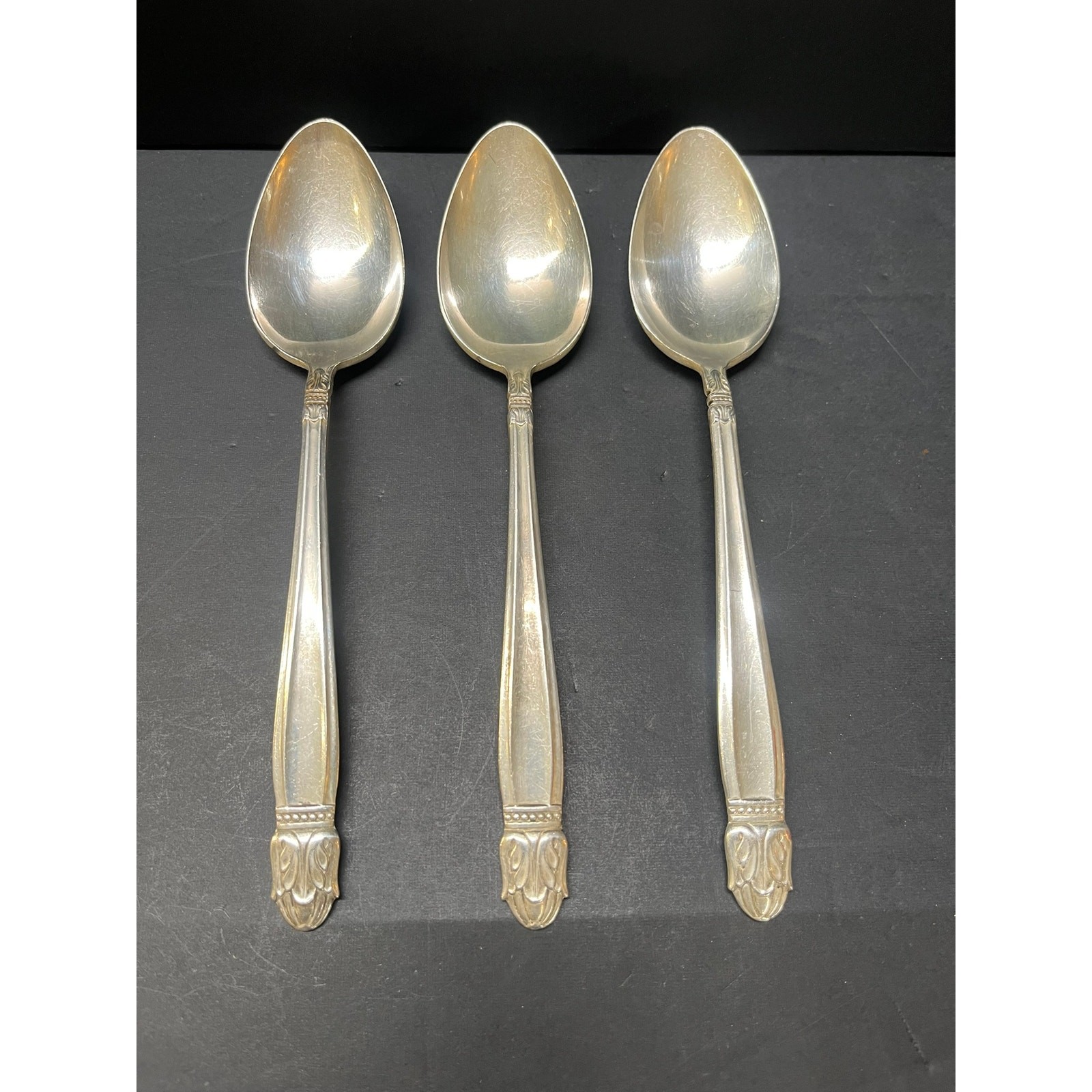 Holmes & Edwards Danish Princess Silverplate Soup Spoons Set of 3