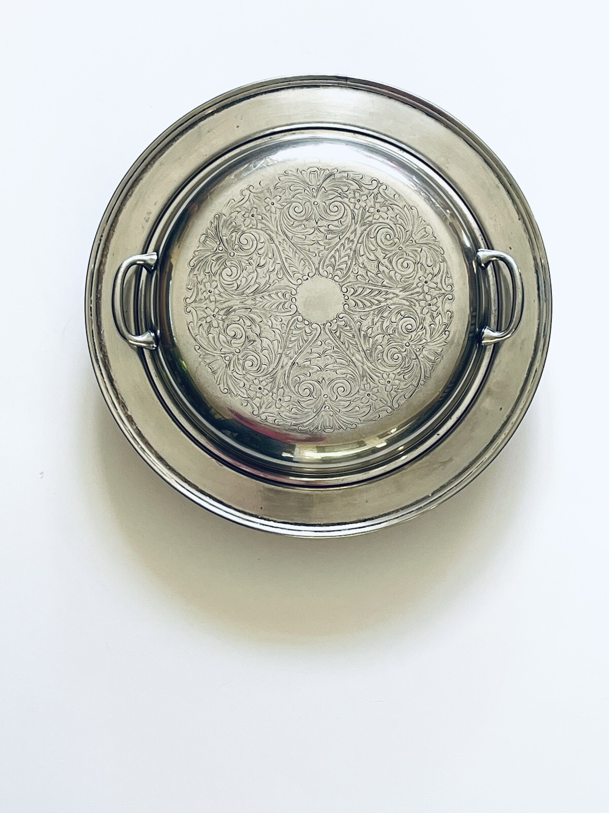 Vintage Keystoneware Silver Plated Dish Bowl Over Copper. W Etched Lid + Extra