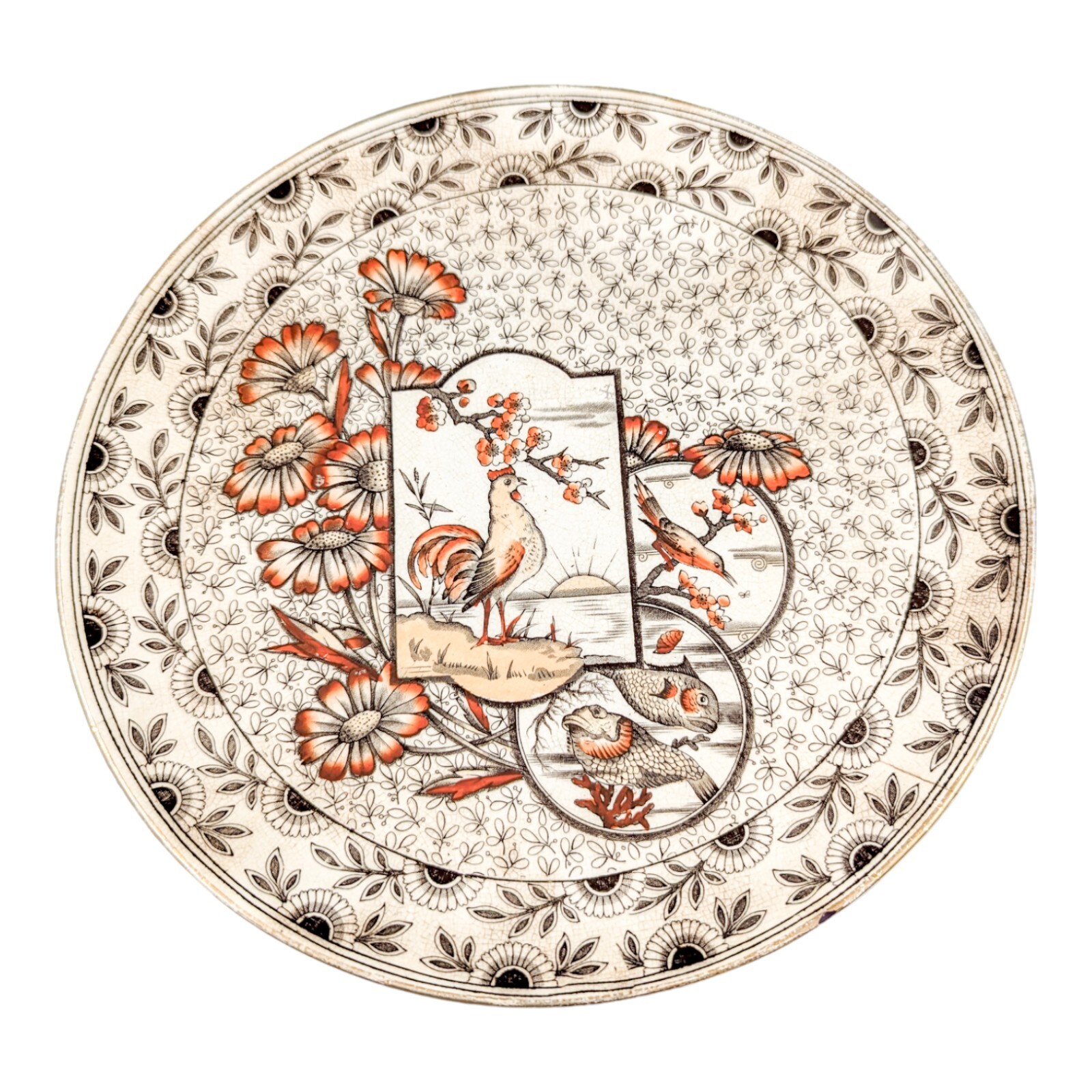 Antique Ridgways decorative cake stand, Devonshire pattern c. 1885.
