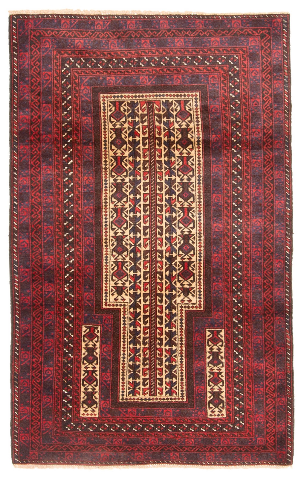 Vintage Traditional Hand-Knotted Area Rug 2’9″ x 4’6″ Oriental Wool Carpet