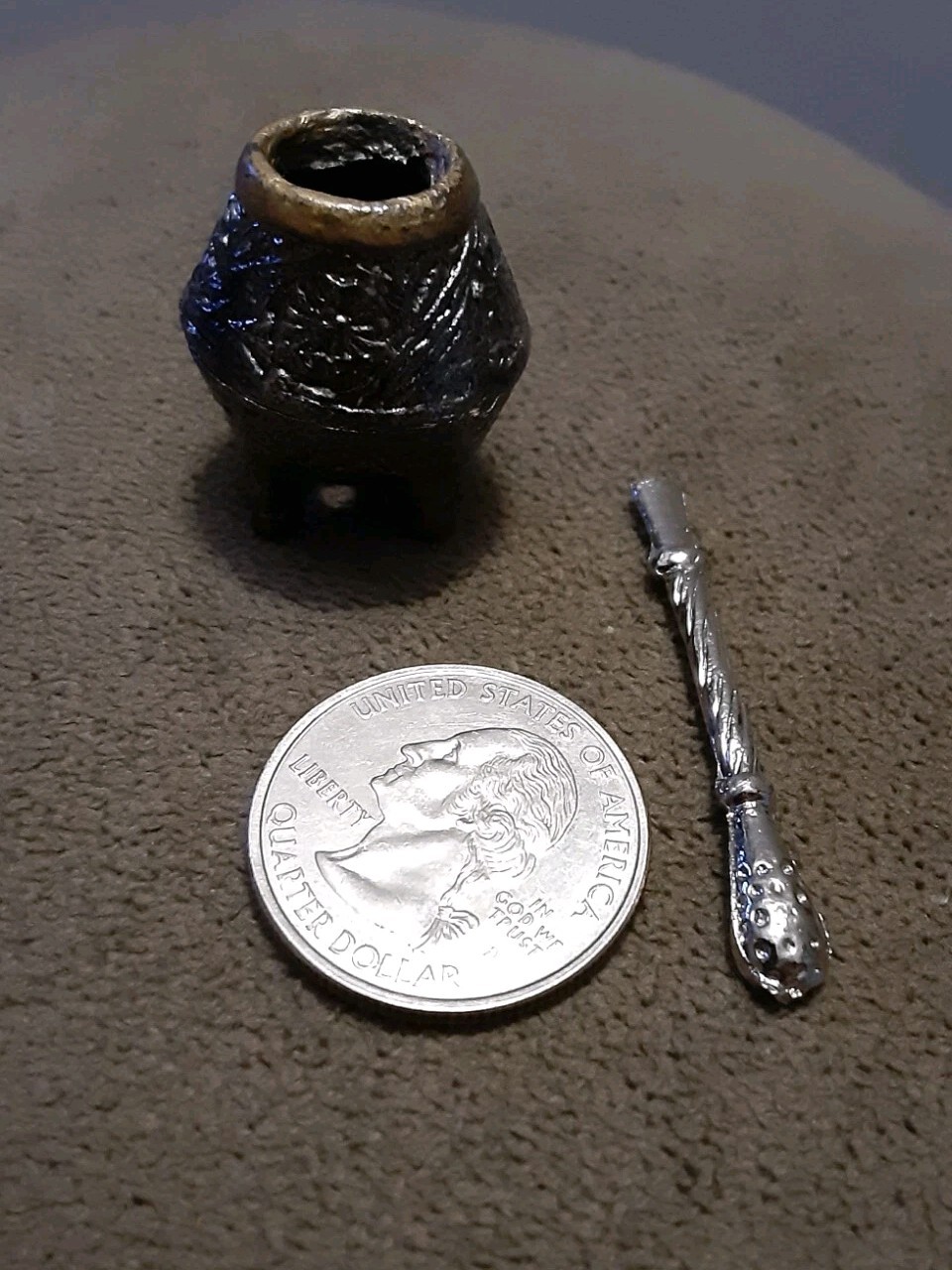 Antique VINTAGE Tea Diffuser Straw SILVER Stirrer INDUSDTRIA ARGENTINA ALPACA